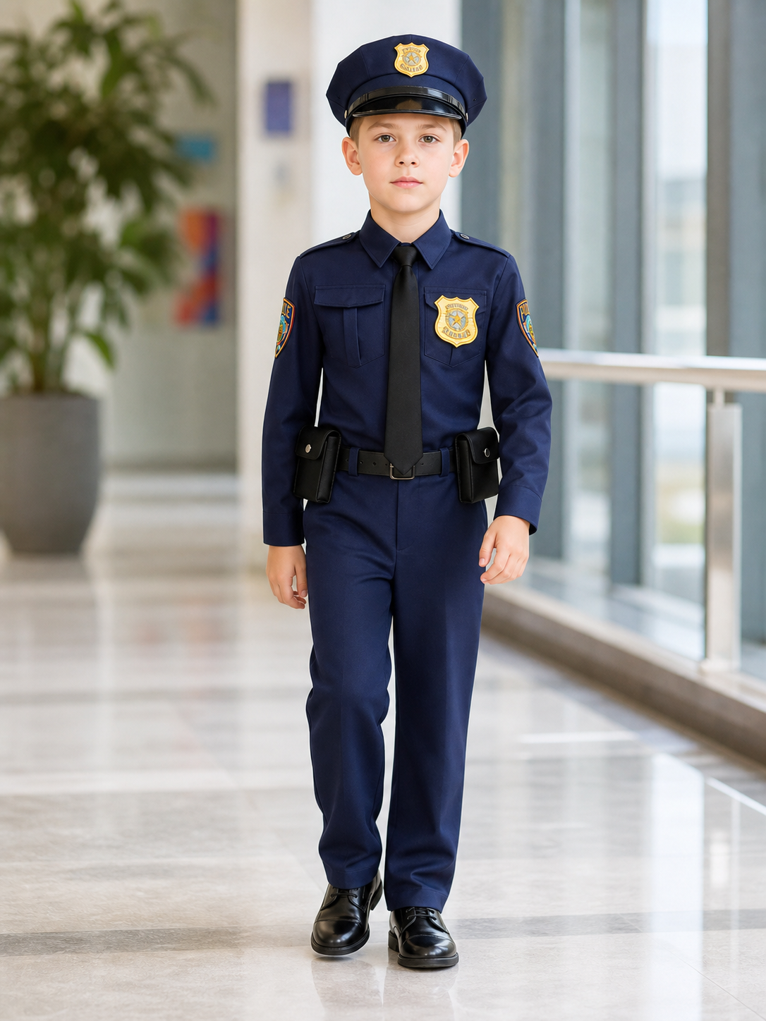 Nick Fox Cosplay Costume, Police Uniform