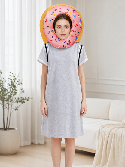 Donut-Shaped Headpiece for a Costume Party