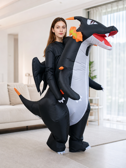 Inflatable Dragon Figure for Halloween and Parties