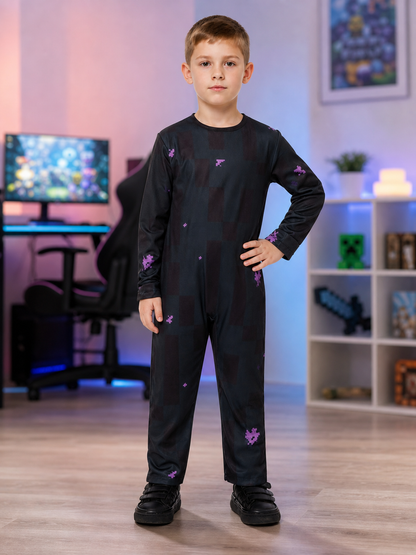 Minecraft Character Cosplay Costume, Black