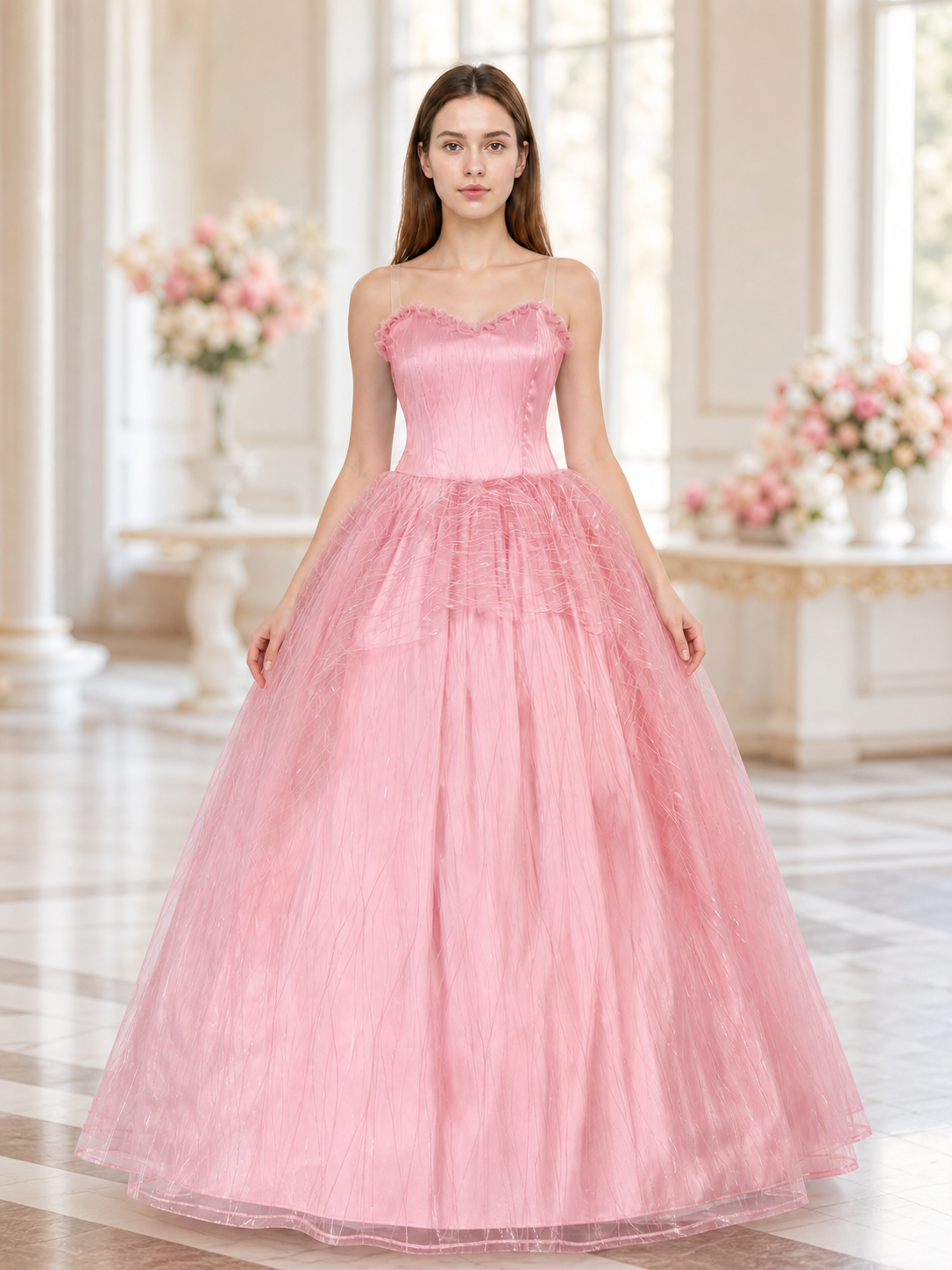 Pink Glinda cosplay dress for Halloween