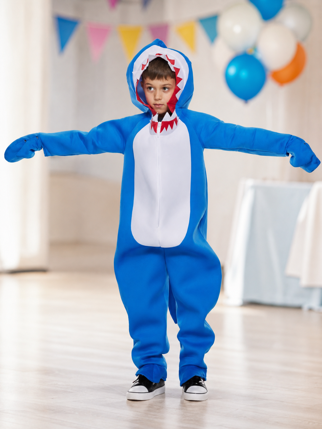 Shark costume, jumpsuit for parties