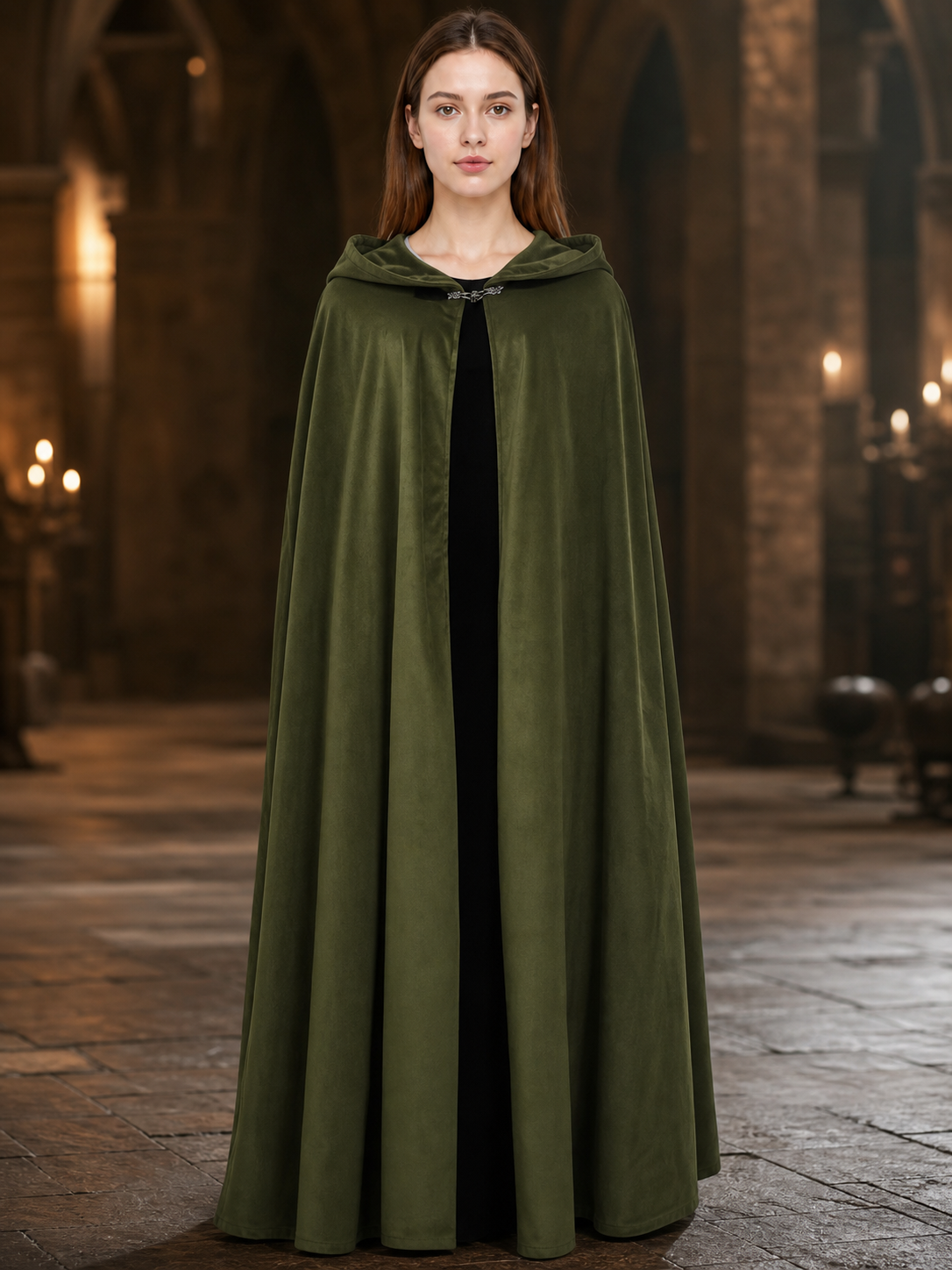 Green Hooded Carnival Cloak, Theatrical