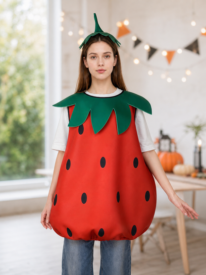 Adult Strawberry Costume with Mask