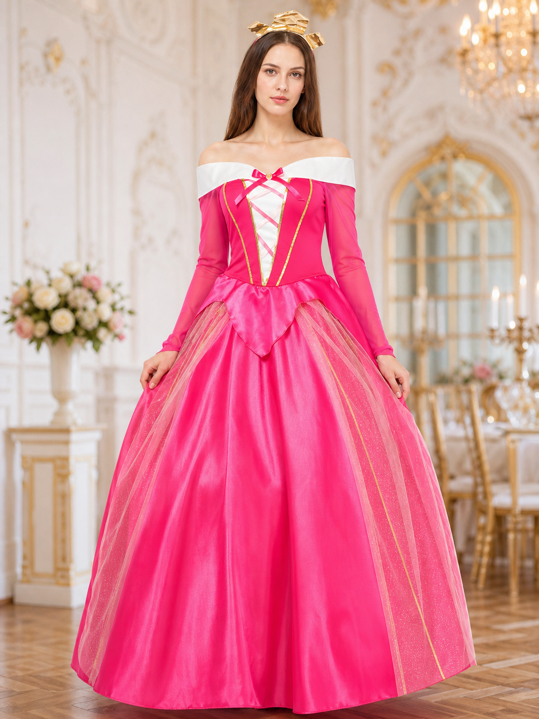 Princess costume with corset and tiara