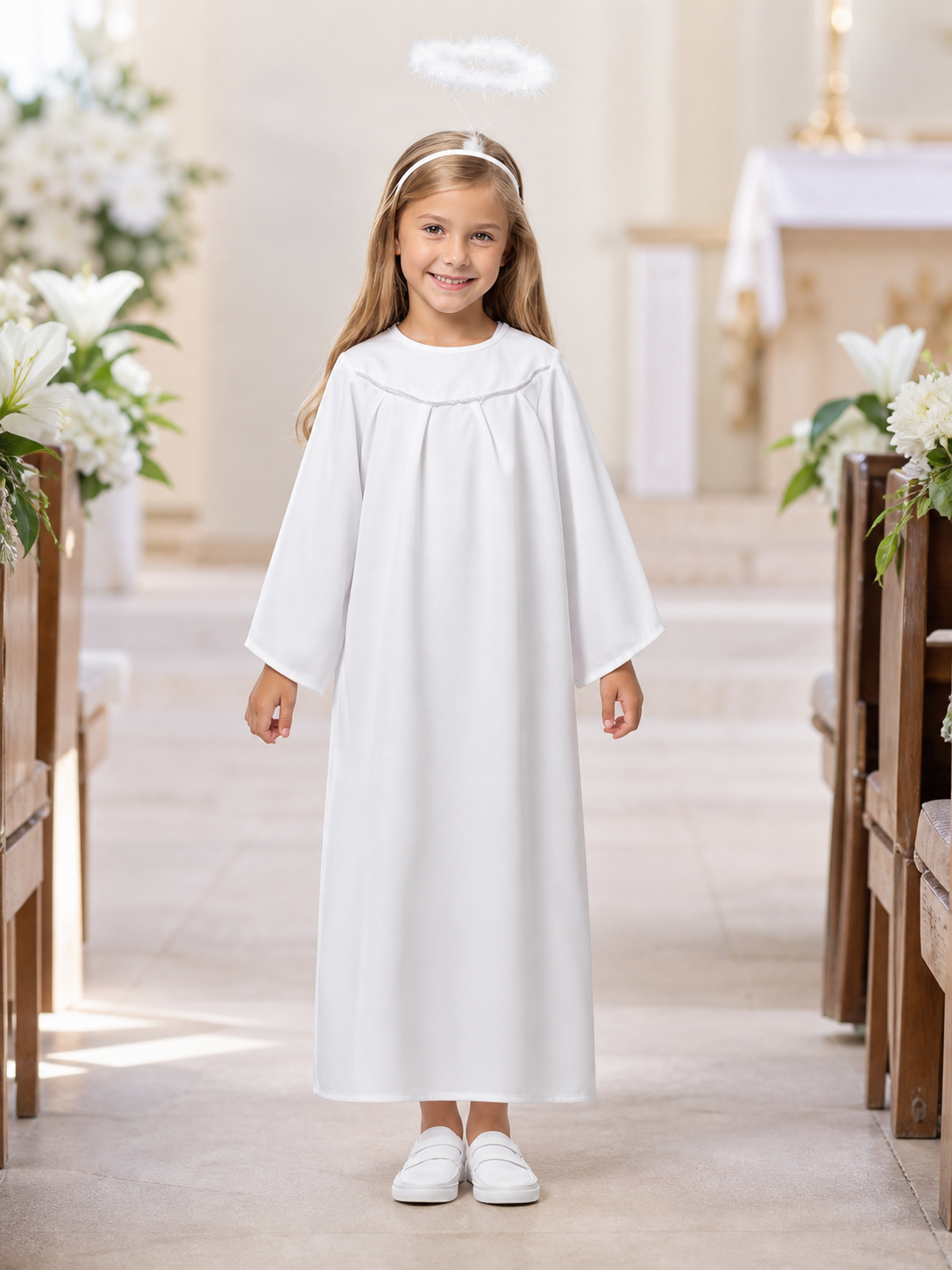 Children's White Angel Halo Headband for Costume