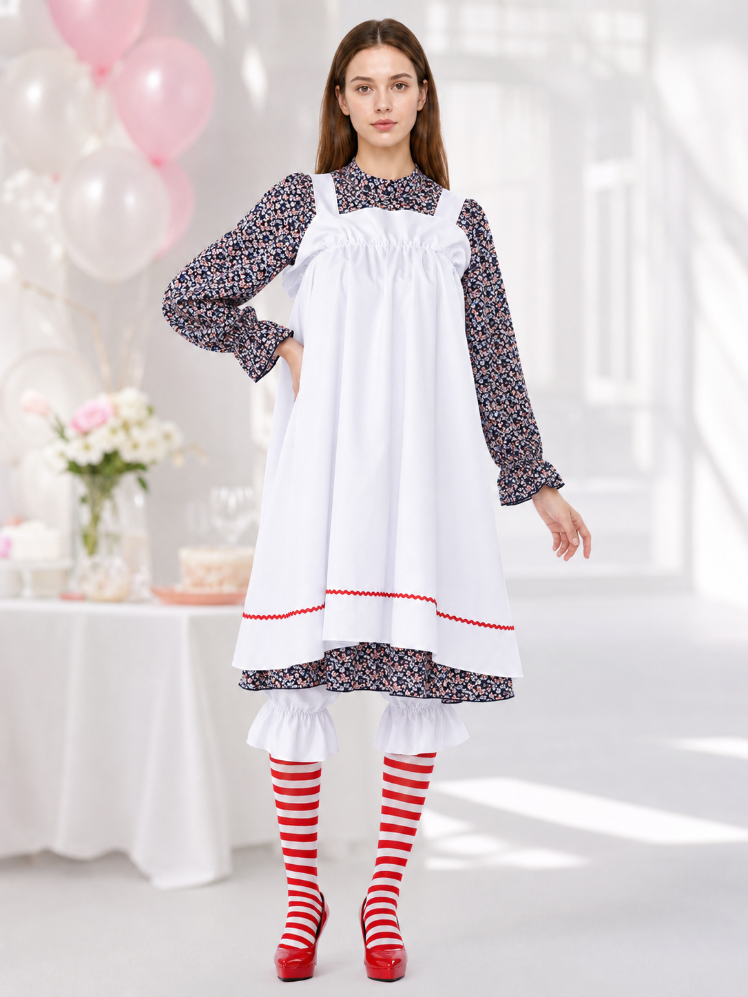 Clown costume with dress and accessories