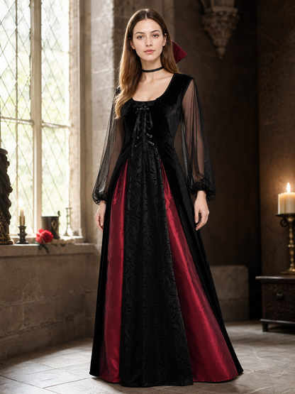 Gothic long dress for cosplay and masquerade
