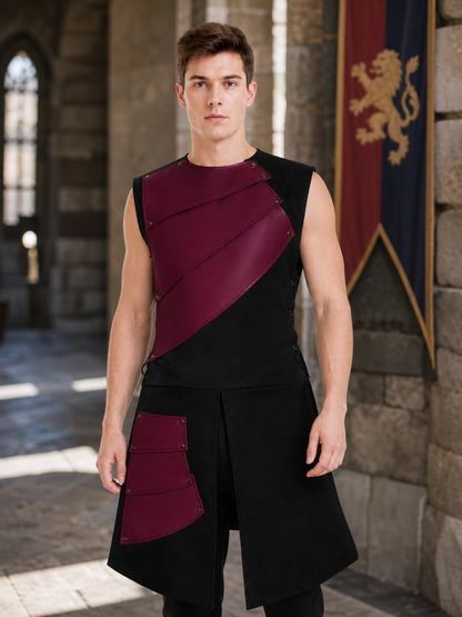 Sleeveless Jumpsuit with Asymmetrical Panels
