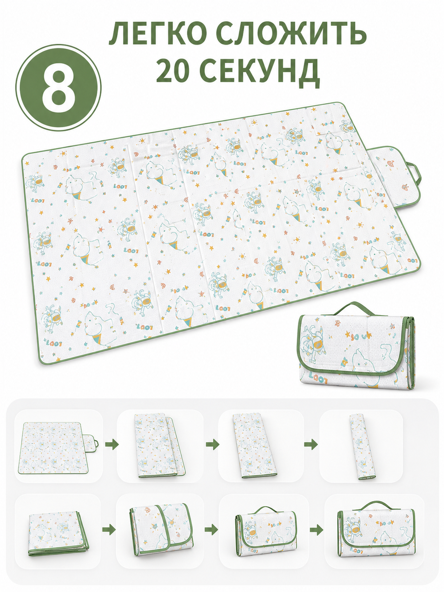 Disposable picnic mat 160×230 cm, 2 pcs.