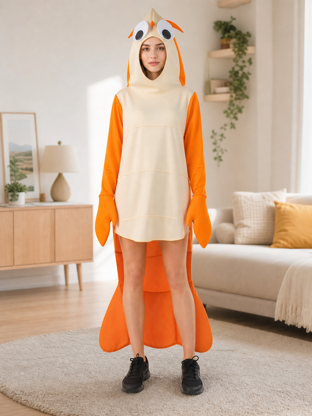 Shrimp One-Piece Costume with Hood