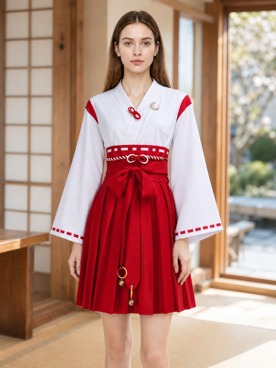 Silent Hill Red and White Cosplay Dress with Belt