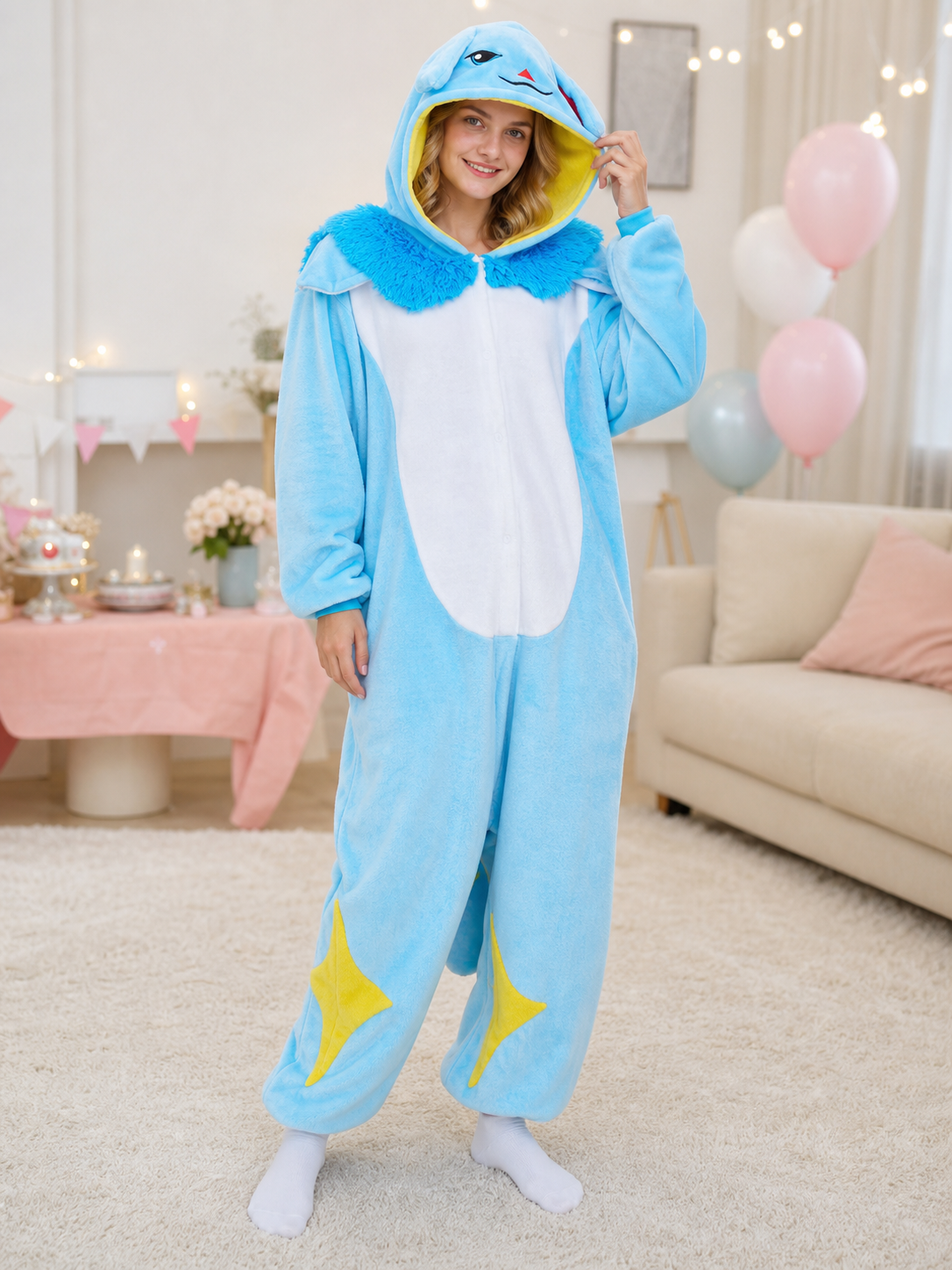 Hooded kigurumi jumpsuit for parties