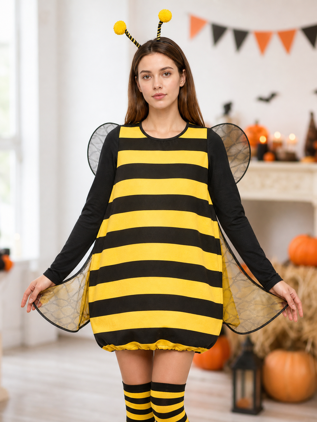 Bee Costume with Wings and Antennae