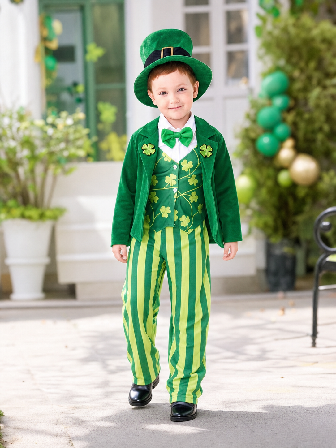 Leprechaun Costume: Hat, Vest, Pants