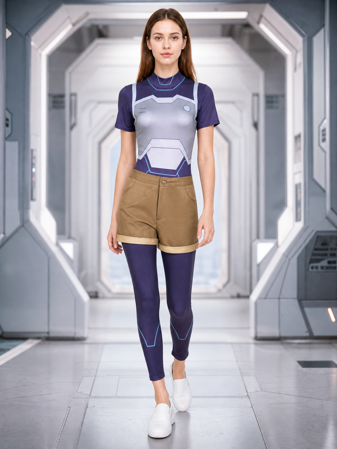 Zoe Cosplay Costume: Top, Shorts, and Leggings