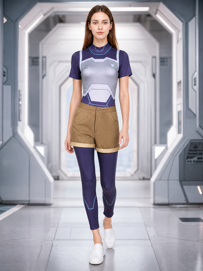 Zoe Cosplay Costume: Top, Shorts, and Leggings