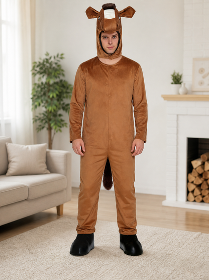 One-Piece Horse Costume with Hood for Performances