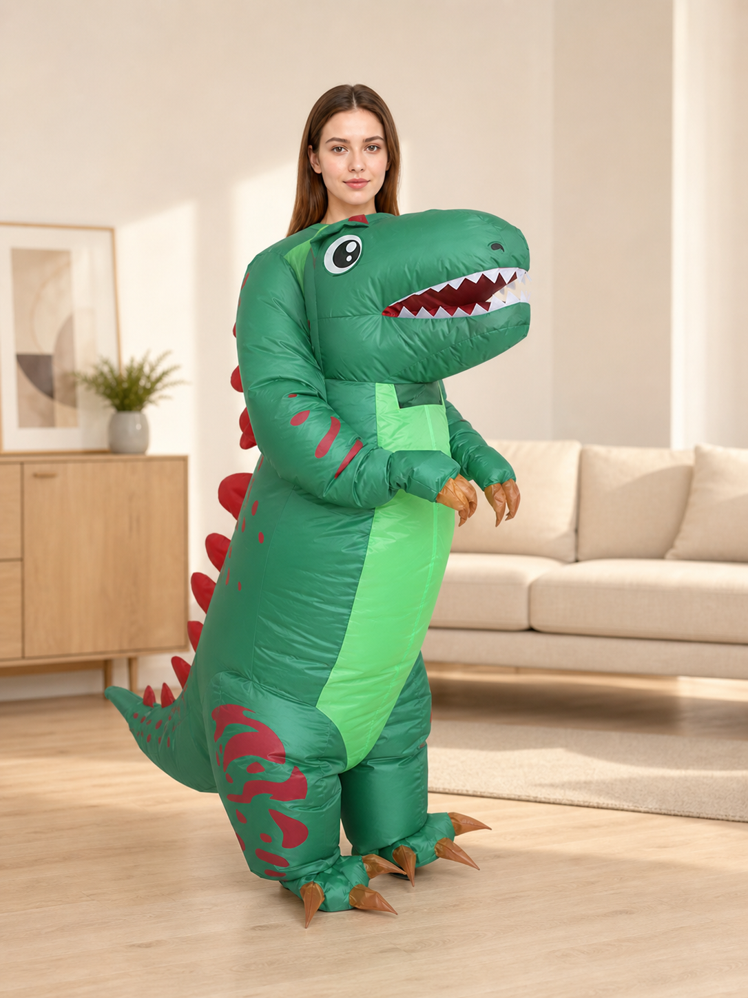 Inflatable Tyrannosaurus Dinosaur Costume for Parties