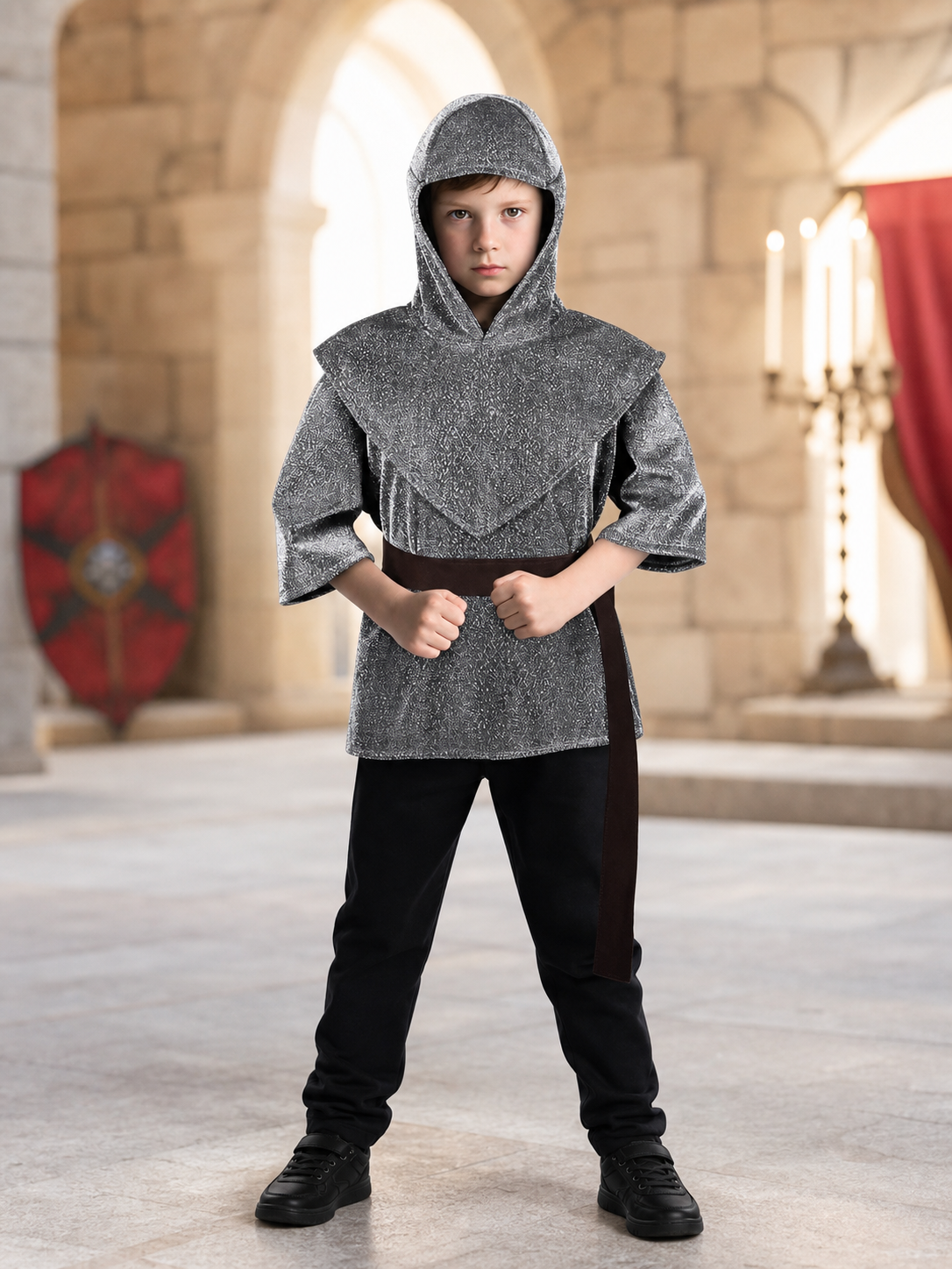 Medieval Knight Costume with Hood