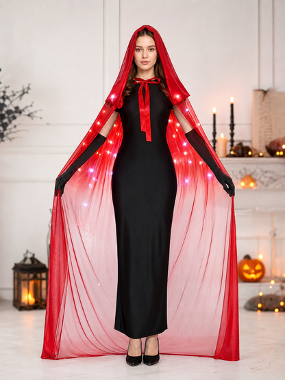 Light-Up Red Hooded Cape