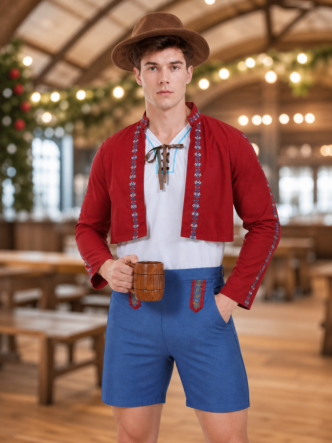 Oktoberfest-style carnival costume with hat