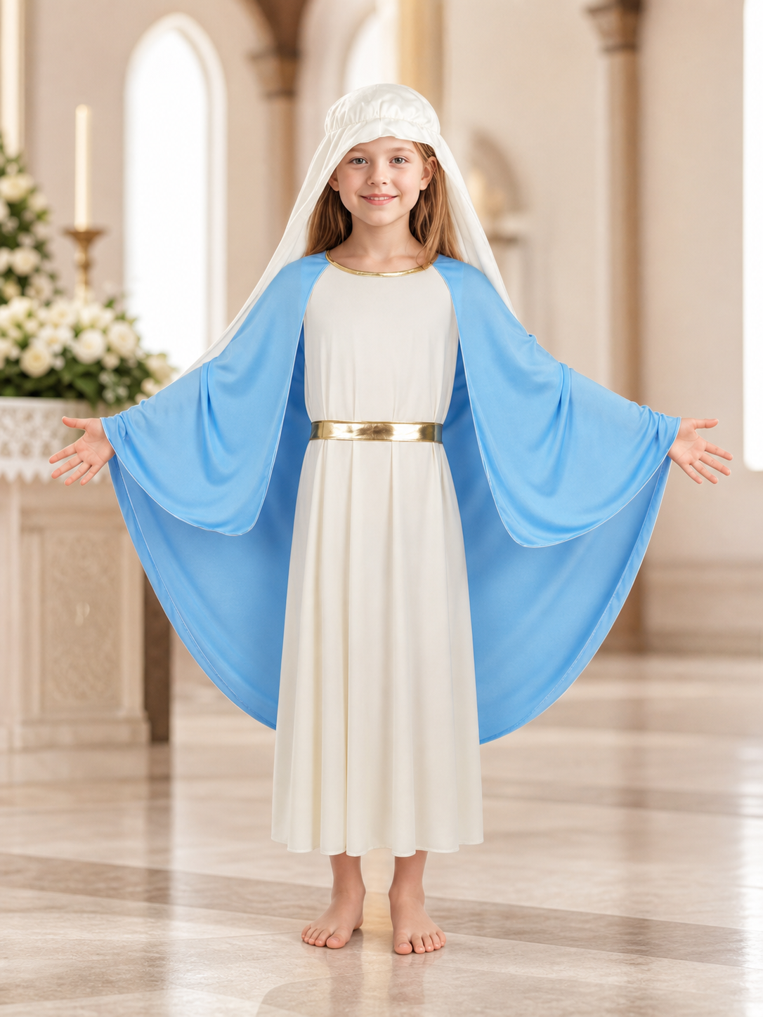 Biblical Costume with Veil and Belt