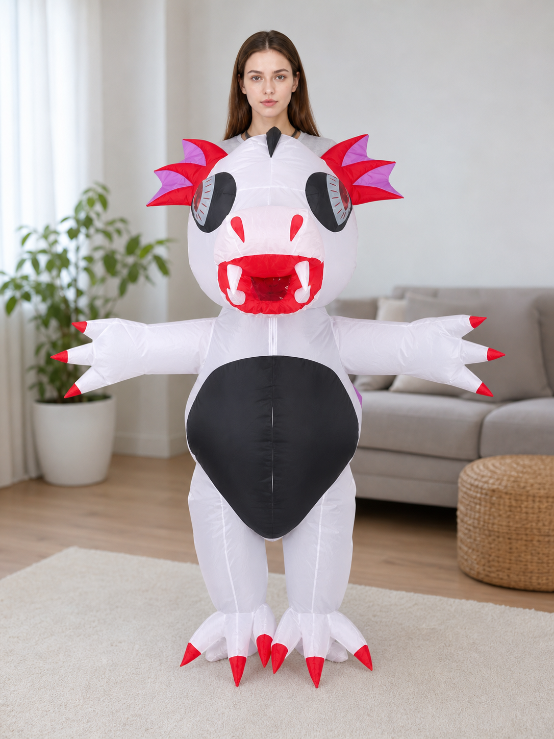 Inflatable Dragon Costume “Red Claw”, One Size