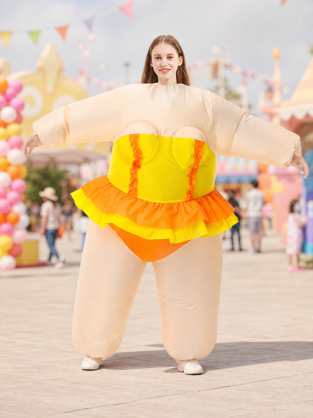 Yellow-Orange Inflatable Party Costume