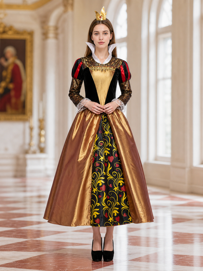 Red Queen cosplay dress in a fantasy style