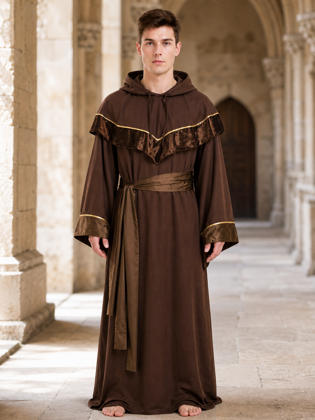 Hooded Wizard Costume, Halloween Robe