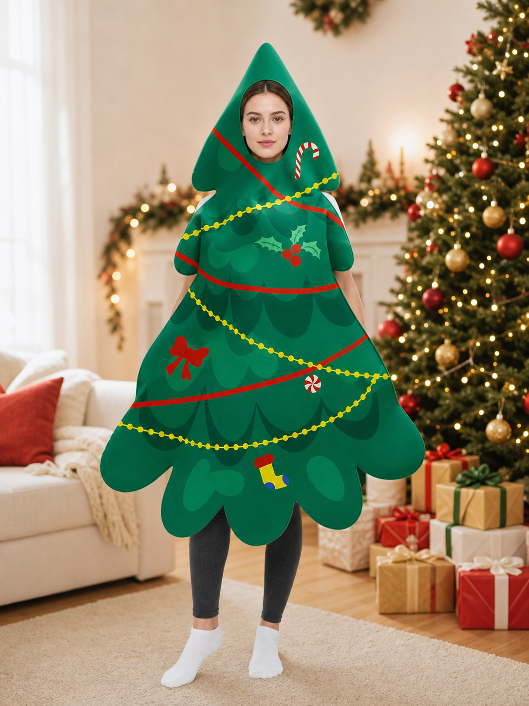 Christmas Tree Costume for New Year’s Celebrations