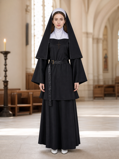 The Nun Cosplay Costume, Black-and-White Look