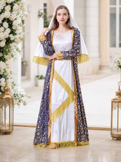 Carnival Costume: Long Dress with Cape and Veil