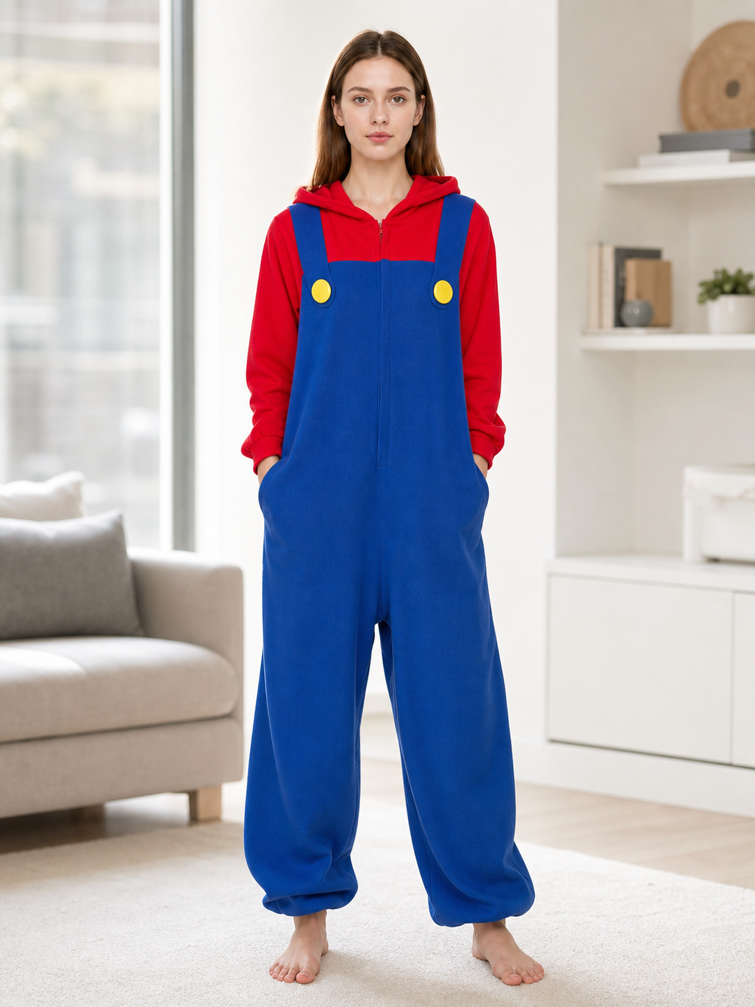 Super Mario-Style Costume with Cap