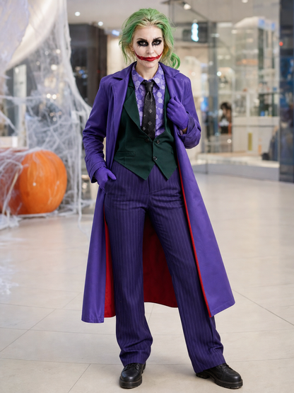Clown Cosplay Costume: Purple Joker Look