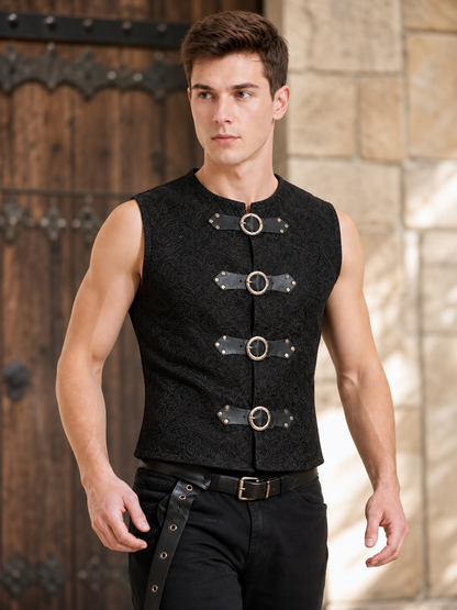 Gothic Sleeveless Buckle Vest for Cosplay