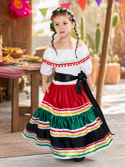 Mexican-Style Folk Dress for Celebrations