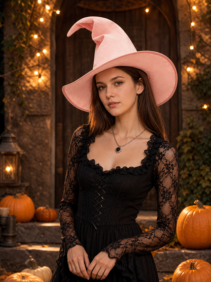 Light Pink Witch Costume Hat