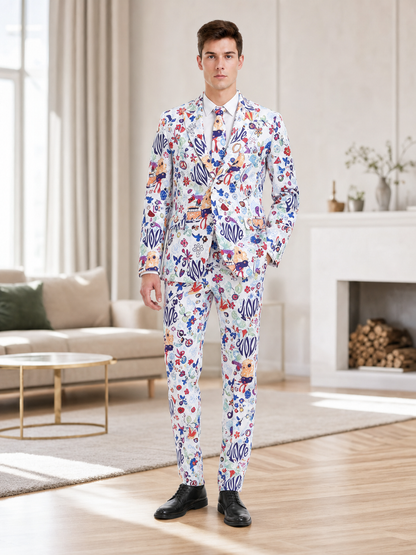 Printed Party Suit, Jacket and Pants