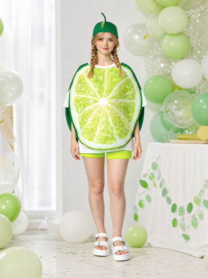 Lime Slice Costume with Hat for Parties