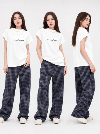 Women's summer printed T-shirt, loose fit