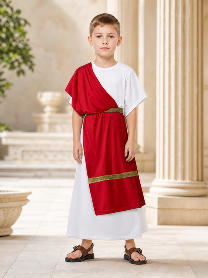 Ancient Greek Costume with Red and Gold Ribbons lifestyle view 5