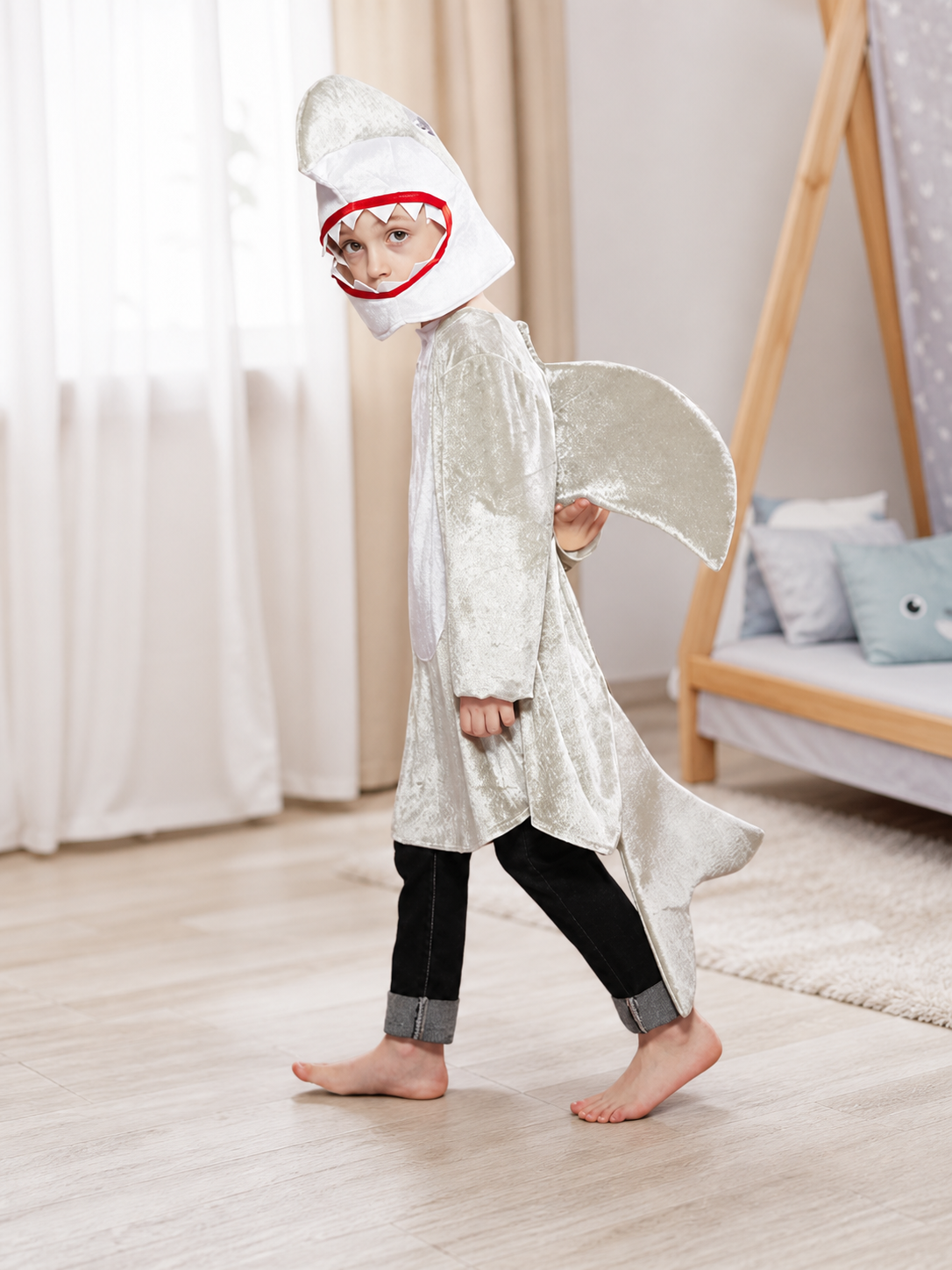 Silver Shark Costume for Role Play