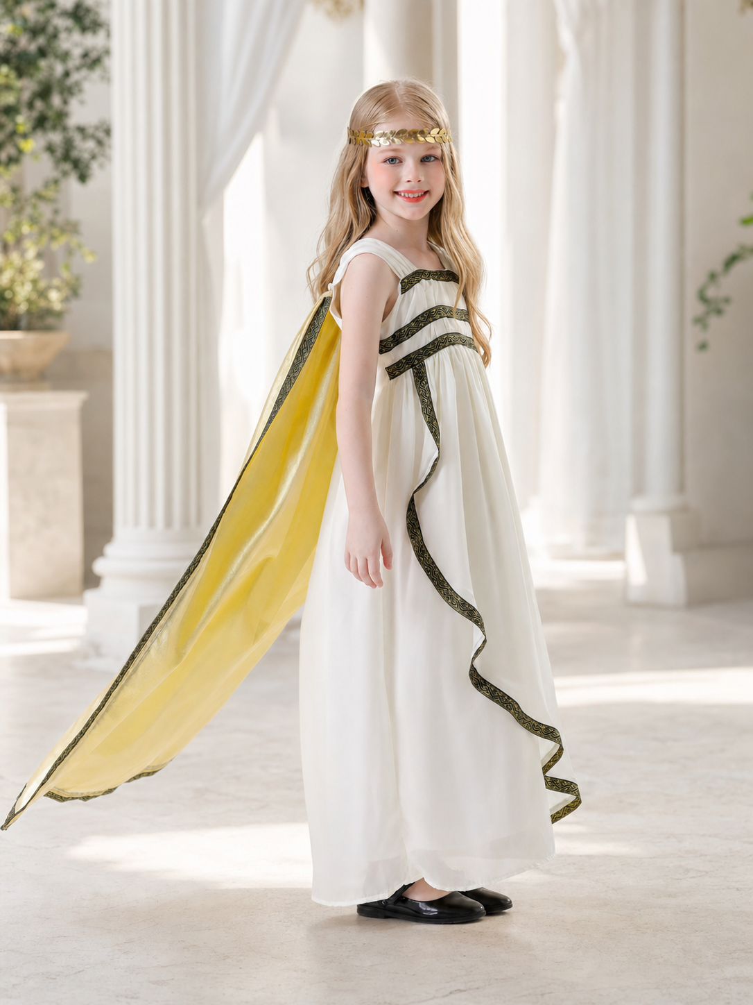 Children’s Greek-style costume with cape and headband