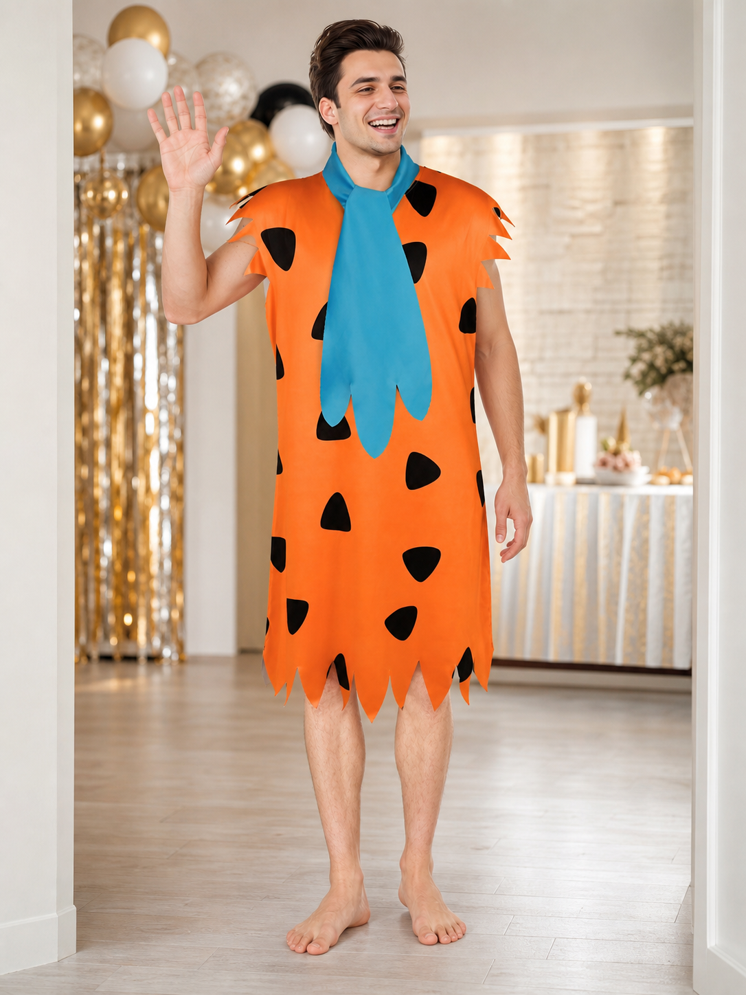 Caveman Costume with Bracelet and Club