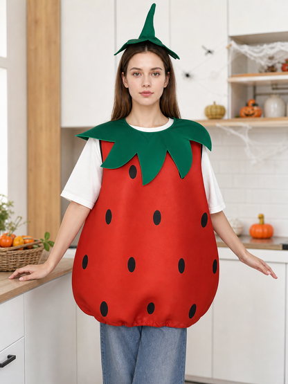 Adult Strawberry Costume with Mask