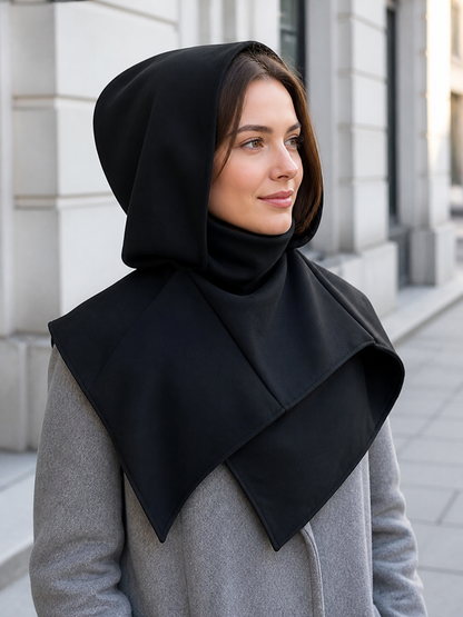 Black Triangular Hooded Cloak for Cosplay