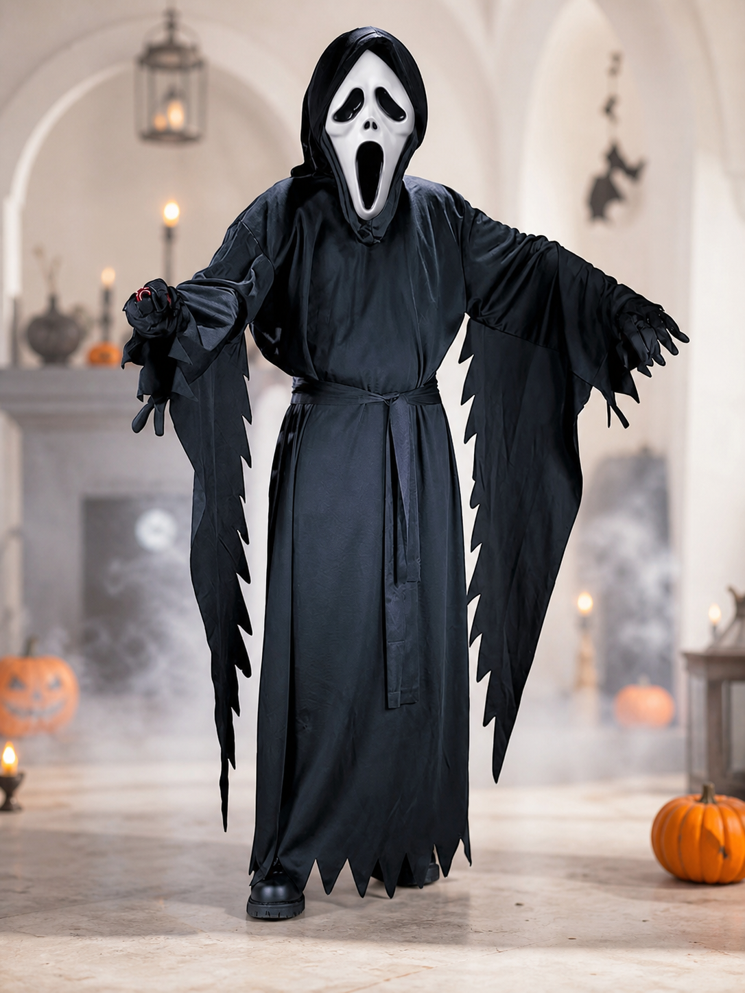 Halloween Grim Reaper Costume with Hood