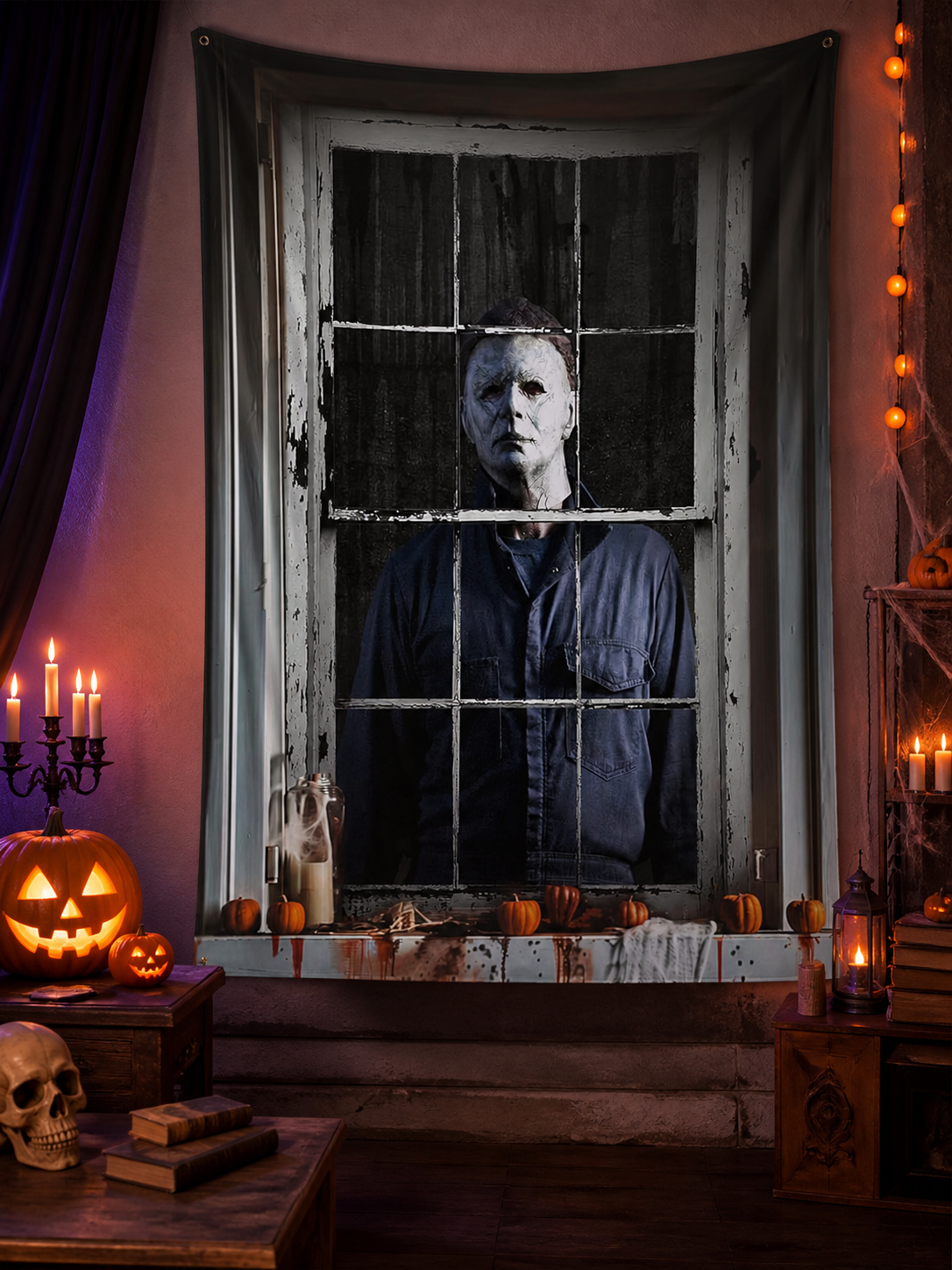 Michael Myers Halloween Wall Hanging lifestyle view